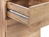 Schreibtisch heller Holzfarbton / weiss 120 x 60 cm Schublade mit Schrank ASHLAND_824523