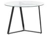Glass Top Round Dining Table ⌀ 100 cm Black KEBRI_821715