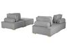 Conjunto de sofás 4 plazas de poliéster gris/madera clara TIBRO_825907