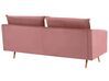 3-Sitzer Sofa Samtstoff rosa mit goldenen Beinen MAURA_789455