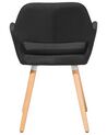 Set of 2 Fabric Dining Chairs Black CHICAGO_696163