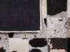 Dywan patchwork skórzany 140 x 200 cm czarno-biały KEMAH_742872