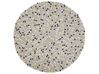 Okrúhly koberec z plstených guličiek ⌀ 140 cm svetlosivý PENEK_848939