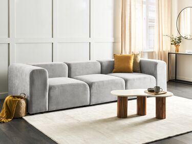 3-seters modulær sofa kordfløyel Grå FALSTERBO