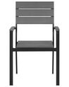 Conjunto de 6 cadeiras de jardim em alumínio cinzento COMO_741480