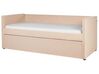 Boucle EU Single Trundle Bed Peach TROYES_906968
