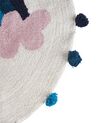 Tapis enfant avec motif arc-en-ciel en coton multicolore ø 120 cm GORISA_906977