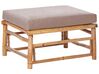 Loungeset 5-zits hoekbank met fauteuil bamboe taupe CERRETO_908901