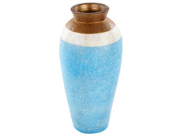 Terakotová dekorativní váza 42 cm modrá PLATEJE