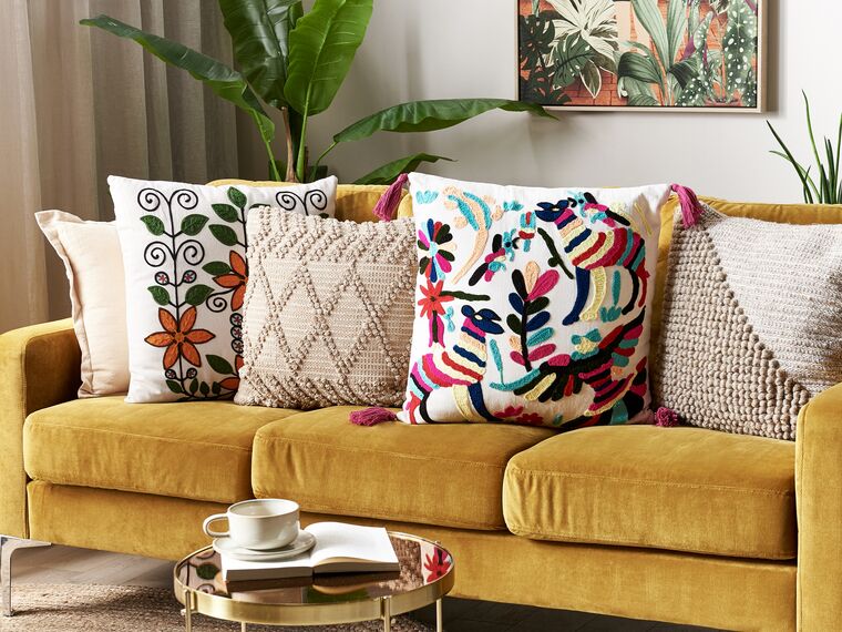 Federa Per Cuscino Decorativa Bonamaison 45x45 Cm - Polyester Con Stampe Colorate, Multicolore, Per Divano E Letto