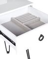 4 Drawers Dressing Table with LED Mirror and Stool White and Black SOYE_845480