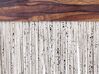 Decoración de pared de madera de álamo oscura/blanco/negro 37 x 92 cm ZIKIRIA_840645