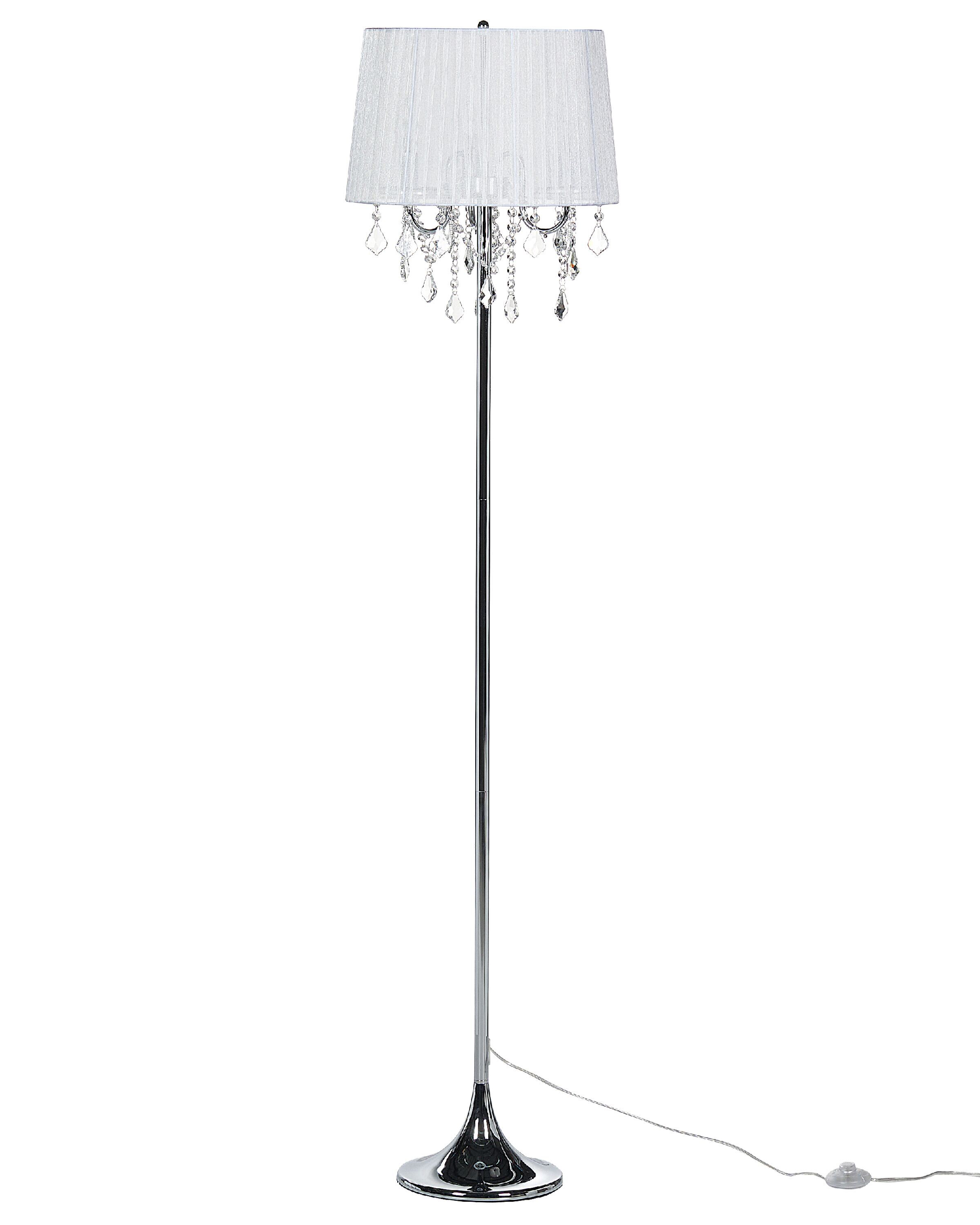 Kovová stojací lampa 165 cm bílá EVANS_876875