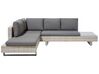 5 Seater PE Rattan Garden Corner Sofa Set Grey LANCIANO_711816