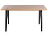 Dining Table 150 x 90 cm Light Wood and Black LENISTER_837511