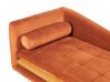 Chaise longue sinistra velluto arancione GONESSE_856937