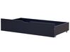 Wooden EU Single Size Bunk Bed with Storage Dark Blue REVIN_797223