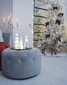Dekofigur Glas weiß Weihnachtsbaum mit LED-Beleuchtung 3er Set KIERINKI_791446