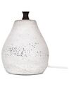 Tischlampe 2er Set Keramik weiss / naturfarben 31 cm Kegelform ARWADITO_897958