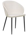 Set of 2 Fabric Dining Chairs Light Beige MASON_883547