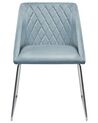 Conjunto de 2 cadeiras em veludo azul claro ARCATA_808590