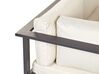 Lounge Set Kunstholz schwarz 5-Sitzer Auflagen beige mit zusätzlichen Bezügen grau MESSINA_878312