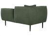 Left Hand Boucle Chaise Lounge Dark Green CHEVANNES_877224