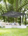 Parasol de jardin carré 250 x 250 cm gris foncé MONZA_699805