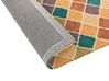 Teppich Wolle mehrfarbig 200 x 200 cm geometrisches Muster Kurzflor KESKIN_836633