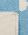 Alfombra de algodón azul/blanco 60 x 90 cm GWALIJAR_790773
