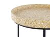 Lot de 3 tables basses effet granite gris/blanc/jaune TEXON_791131