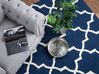 Teppich blau 140 x 200 cm marokkanisches Muster Kurzflor SILVAN_802943