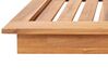 Tumbona reclinable de madera con cojín blanco crema GRANARI_863062