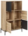 Bookcase Light Wood with Grey MOINES_860539