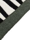 Teppich Wolle dunkelgrün 160 x 230 cm Schlangenmotiv OKAPI_909625
