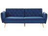 Velvet Sofa Bed Navy Blue BARDU_791907