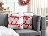 Set of 2 Velvet Cushions Christmas Motif 45 x 45 cm White EXACUM_887887