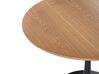 Rundt Spisebord med Lyst Træ og Sort ø 90 cm BOCA_821587