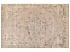 Teppich Baumwolle beige 200 x 300 cm orientalisches Muster Kurzflor MATARIM_852490