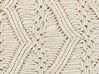 Conjunto de 2 almofadas decorativas em macramé de algodão creme claro 45 x 45 cm KIRIKKALE_905445