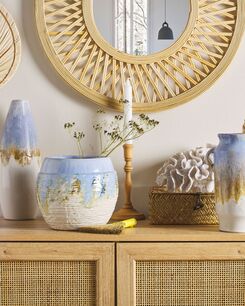 Kukkamaljakko kivitavara monivärinen 19 cm BERGE Kukkamaljakko kivitavara monivärinen 19 cm BERGE