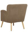 Boucle Armchair With Footrest Brown TUMBA_913922