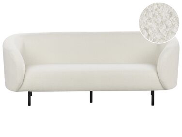 3-istuttava sohva buklee valkoinen/musta LOEN