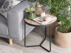 Sohvapöytä pieni vaalea puu/musta MELODY Sohvapöytä pieni vaalea puu/musta MELODY