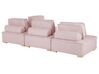 4 Seater Modular Fabric Corner Sofa Pink TIBRO_825633