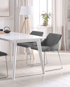 Tuoli keinonahka harmaa 2 kpl ARCATA Tuoli keinonahka harmaa 2 kpl ARCATA