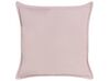Almofada decorativa em veludo rosa 60 x 60 cm EUSTOMA_877717