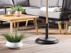 Aurinkovarjon jalka betoni musta 21 kg ⌀ 45 cm CANZO