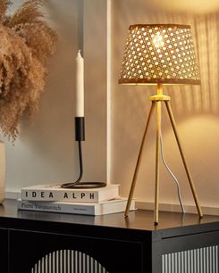 Pöytävalaisin rottinki luonnonväri BOETICA