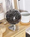 Globus schwarz / silber Metallfuß glänzend 20 cm COOK_784274